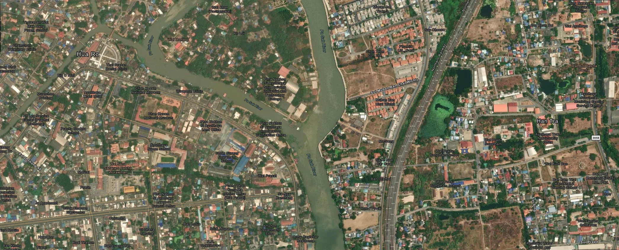 ภาพดาวเทียมแม่น้ำป่าสักช่วงหัวรอถึงจุดบรรจบ 24 กันยายน 2026