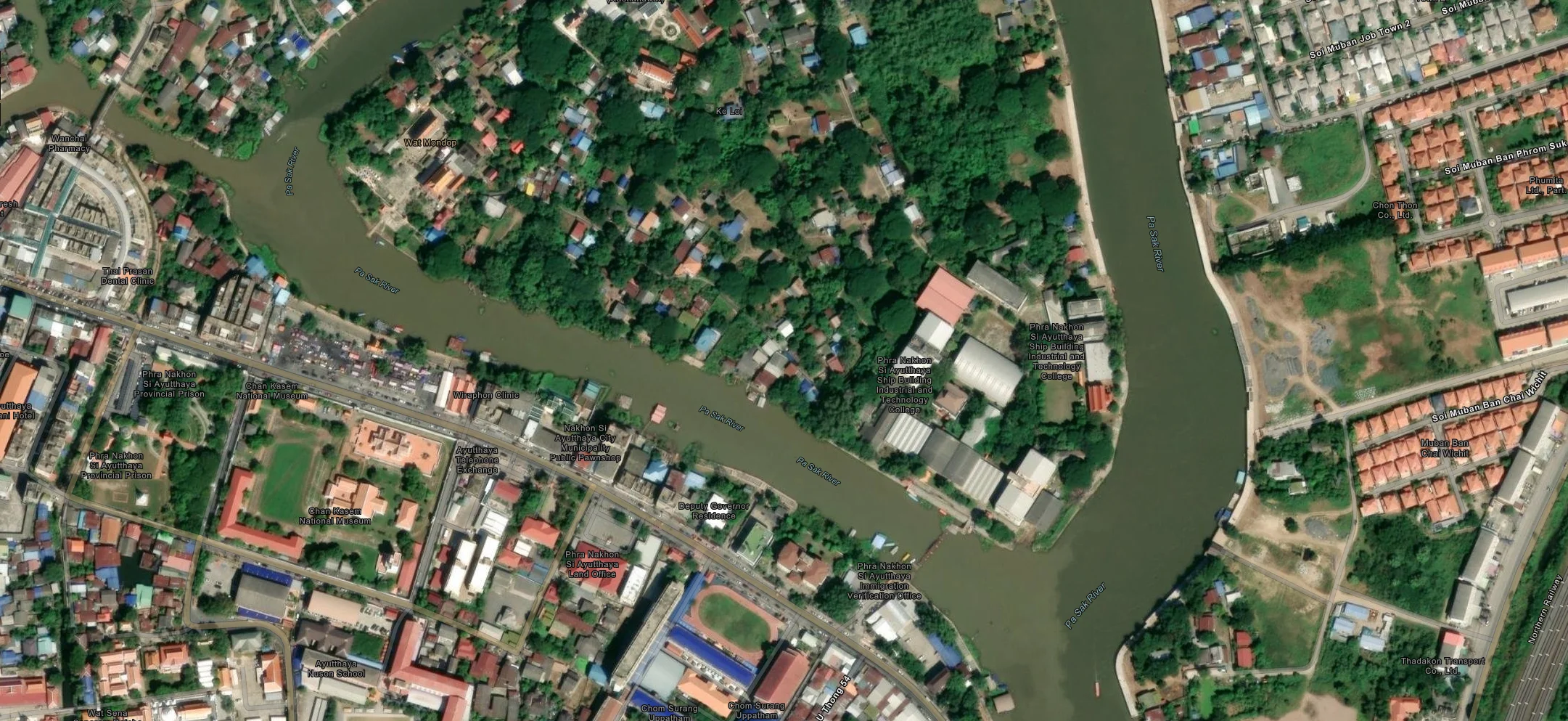 ภาพลำน้ำสายแคบและโค้ง A วันที่ 15 สิงหาคม 2024